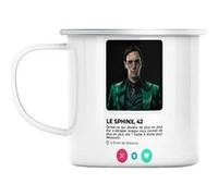 Mug en métal émaillé Sphinx comics bd réseau Blanc G