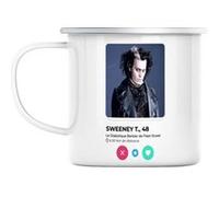 Mug en métal émaillé Sweeney todd barbier réseau Blanc G