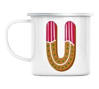 Mug en métal émaillé U ulysse urielle lettre Blanc G