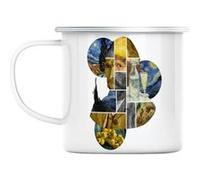 Mug en métal émaillé Van gogh collage moderne art Blanc G
