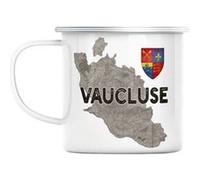 Mug en métal émaillé Vaucluse 84 département Blanc G