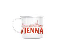 Mug en Métal Emaillé Vienna Minimalist Vienne Voyage Autriche Mozart