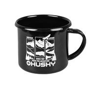 Mug en métal Husky 350ml montagnes noir
