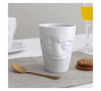 FIFTYEIGHT 3D Mug en porcelaine d'verschmitzt 12 x 10 x 10 cm Blanc