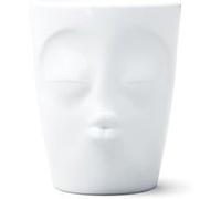 FIFTYEIGHT PRODUCTS Gobelet à anse « Küssend » (porcelaine, 350 ml, blanc, fabriqué en Allemagne)
