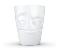 FIFTYEIGHT 3D Mug en porcelaine d'verschmitzt 12 x 10 x 10 cm Blanc