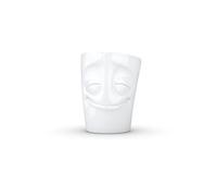 FIFTYEIGHT 3D Mug en porcelaine t018301 vergnügt 12 x 10 x 10 cm Blanc