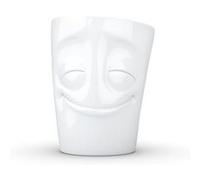 FIFTYEIGHT 3D Mug en porcelaine t018301 vergnügt 12 x 10 x 10 cm Blanc