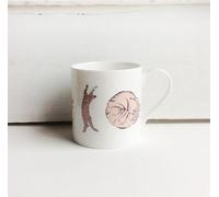 Mug en porcelaine anglaise avec chats colorés - Fait à la main à Stoke on Trent, Angleterre