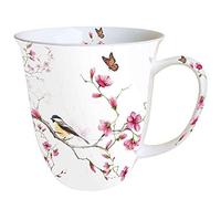 Mug en Porcelaine Anglaise Motif Oiseau et Fleur