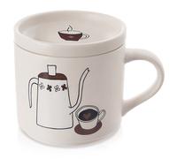 Mug en porcelaine avec couvercle 420 ml