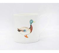 Mug en porcelaine fine de canard dans une boîte cadeau Motif animaux sauvages britanniques - Fait à la main à Stoke on Trent, Angleterre
