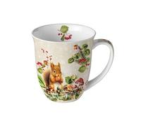 Mug en porcelaine fine Ecureuil et rouge-gorge 40 eige