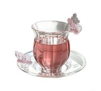 Mug en verre résistant à la chaleur 275 ml avec soucoupe