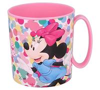 Mug enfant Minnie Mouse Feel Good en plastique 390 ml - Tasse réutilisable pour le petit-déjeuner des enfants, idée cadeau
