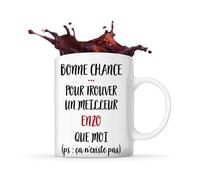 Mug Enzo Ça N'existe Pas Homme Tasse Cadeau Prénom Surnom Nom De Famille Anniversaire Noël