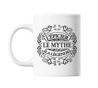 Mug Epicier Le Mythe La Légende Blanc Tasse Cadeau Personnalisé