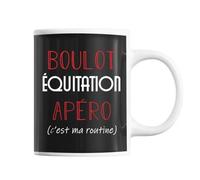 Mug Équitation C'est Ma Routine Tasse Humour