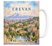 Mug Erevan Aquarelle - Trente-Six Lettres pour un Peuple - Céramique 330 ml