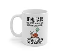 Mug Escargot Humoristique - Tasse Rigolote avec Illustration Amusante et Message Drôle pour Cadeau Original