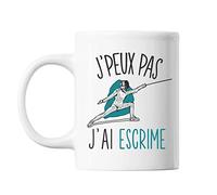 Mug Escrime j'peux pas Blanc