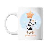 Mug Evan Bébé Panda Roi Des Câlins Cadeau Bébé Et Naissance
