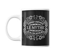 Mug Expert Comptable Le Mythe La Légende Noir Tasse Cadeau Personnalisé