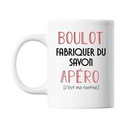 Mug Fabriquer Du Savon C'est Ma Routine Blanc Tasse Humour