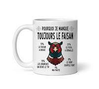 Mug faisan humour chasse chasseur pourquoi je rate faisan Tasse chasse