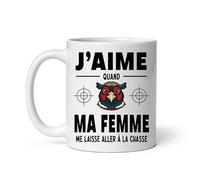 Mug Faisan j'aime quand ma femme me laisse aller chasse Tasse chasse