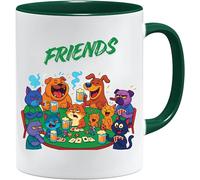 Mug fantaisie de Noël avec inscription « Friends » - 325 ml - De qualité supérieure - Pour thé et café
