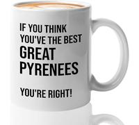 Mug fantaisie en céramique imprimée recto verso, idéal pour les amoureux des chiens, les parents de grands pyrénées et les familles d'accueil. Cadeau parfait pour maman, papa, un ami, une épouse ou un