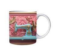 Mug fantaisie spécial machine à multi-usages passe au lave-vaisselle | Tasse à eau en céramique pour mamans, sœurs, grands-mères, tantes, filles, fans de couture, fêtes de Noël, intérieur, maison