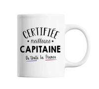 Mug Femme Capitaine Meilleure De France Tasse Blanc Métier