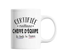 Mug Femme Cheffe d'équipe Meilleure de France | Tasse Blanc métier