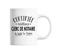 Mug Femme Clerc De Notaire Meilleure De France Tasse Blanc Métier