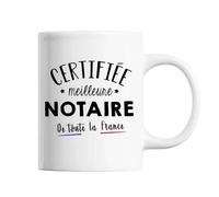 Mug Femme Notaire Meilleure De France Tasse Blanc Métier