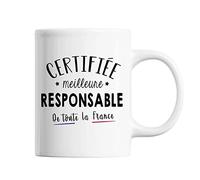 Mug Femme Responsable Meilleure de France | Tasse Blanc métier