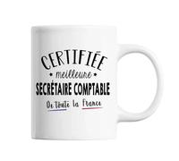 Mug Femme Secrétaire Comptable Meilleure De France Tasse Blanc Métier