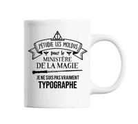 Mug Femme Typographe Ministère Magie Tasse Blanche