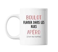 Mug Flâner Dans Les Rues C'est Ma Routine Blanc Tasse Humour