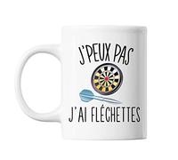 Mug Fléchettes j'peux pas Blanc