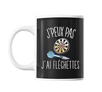 Mug Fléchettes j'peux pas Noir