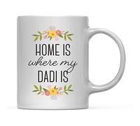 Mug Fleurs de pétales La maison, c'est là où est ma grand-mère Tasse à | café Maman Lot de 2-330ml Réutilisable Tasses Rillant Tasses A Cafe Entreprise Evjf