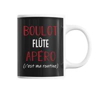 Mug Flûte C'est ma Routine | Tasse Humour