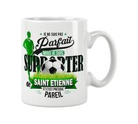 Mug foot ASSE - Je ne suis pas parfait mais je suis supporter de Saint Etienne. Cadeau Anniversaire Noël Fête. Pour amis, Famille. Haute qualité 11oz - 320 ML (Asse)