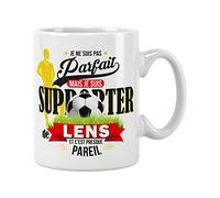 Mug foot LENS- Je ne suis pas parfait mais je suis supporter de Lens. Cadeau - Anniversaire - Noël - fête. Pour amis, famille. Céramique haute qualité 11oz - 320 ML (LENS)