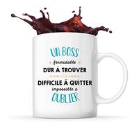 Mug Formidable Boss Tasse Cadeau Travail blanc | Idée Tasse Cadeau Travail Boulot Métier Départ Retraite Collègue Anniversaire Noël