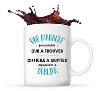 Mug Formidable Manager Tasse Cadeau Travail blanc | Idée Tasse Cadeau Travail Boulot Métier Départ Retraite Collègue Anniversaire Noël