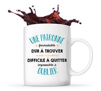 Mug Formidable Patronne Tasse Cadeau Travail blanc | Idée Tasse Cadeau Travail Boulot Métier Départ Retraite Collègue Anniversaire Noël